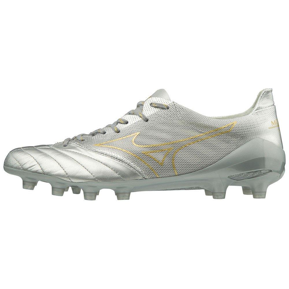 Men's Mizuno Football Boots Silver/Gold MORELIA NEO II BETA Shoes - P1GA195850